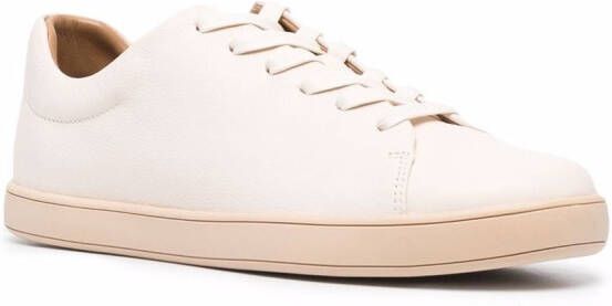 12 STOREEZ leather lace-up sneakers Neutrals