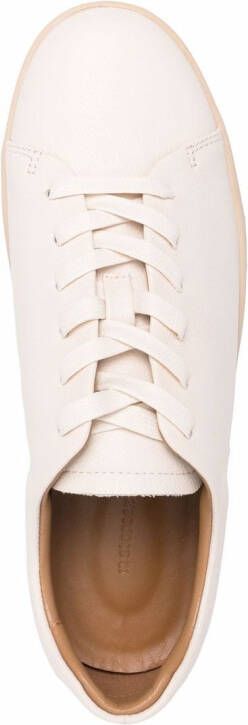 12 STOREEZ leather lace-up sneakers Neutrals