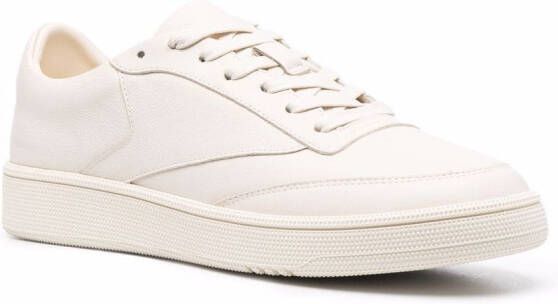 12 STOREEZ leather low-top sneakers Neutrals