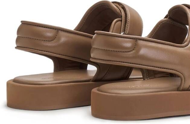 12 STOREEZ padded leather sandals Neutrals