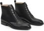 12 STOREEZ panelled lace-up leather ankle boots Black - Thumbnail 2