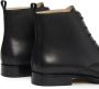 12 STOREEZ panelled lace-up leather ankle boots Black - Thumbnail 3