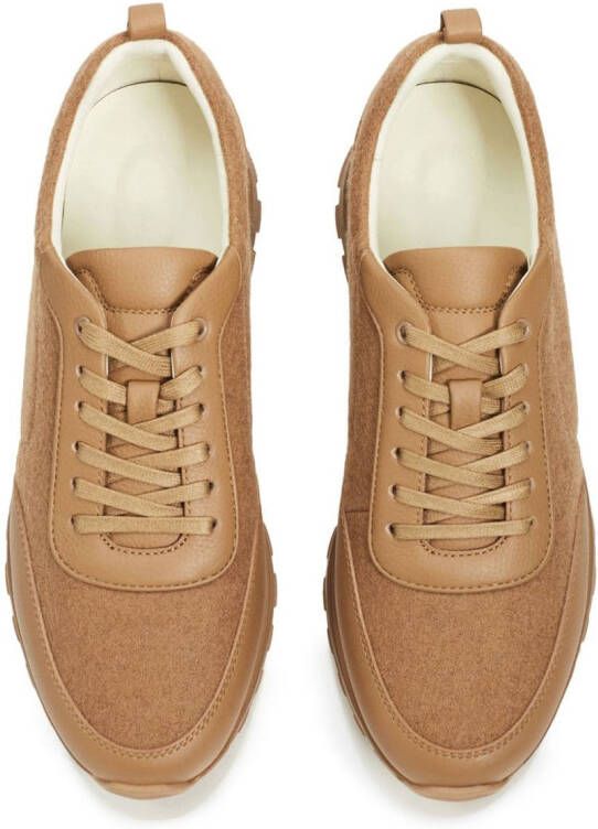 12 STOREEZ panelled lace-up sneakers Brown
