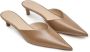 12 STOREEZ pointed-toe 40mm leather mules Neutrals - Thumbnail 2