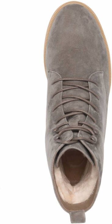12 STOREEZ shearling-lined ankle boots Grey