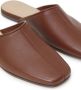 12 STOREEZ square-toe leather slippers Brown - Thumbnail 2