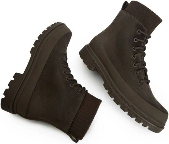 12 STOREEZ suede ankle boots Brown