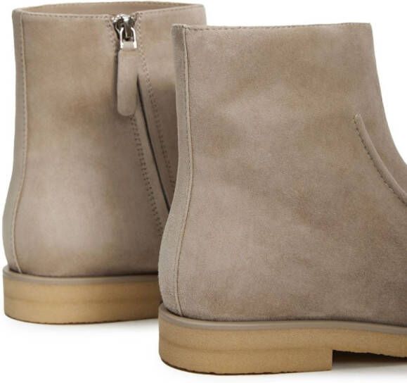12 STOREEZ suede ankle boots Grey