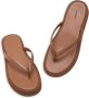 12 STOREEZ thong leather flip flops Brown - Thumbnail 3