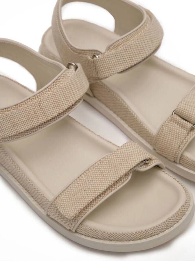 12 STOREEZ touch-strap flat sandals Neutrals