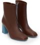 12 STOREEZ two-tone 80mm ankle boots Brown - Thumbnail 2