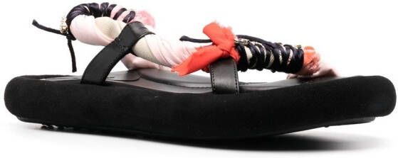 13 09 SR braided-detail strap sandals Black