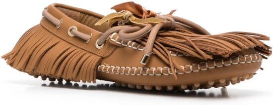 13 09 SR fringed leather loafers Brown
