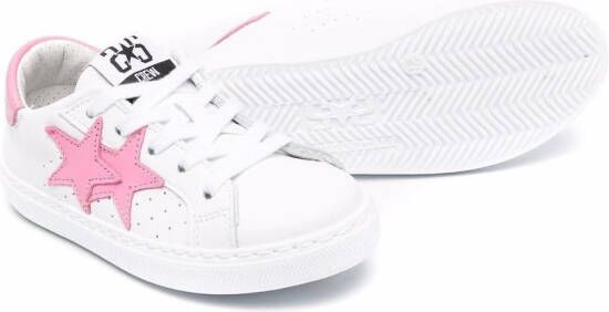 2 Star Kids star patch low-top sneakers White