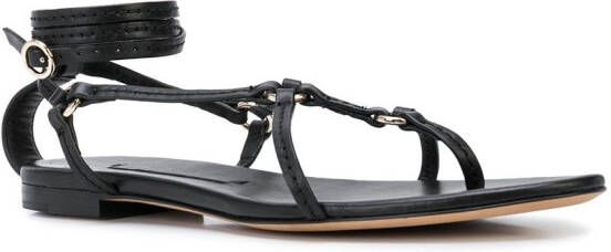 3.1 Phillip Lim ankle strap ring detail sandals Black