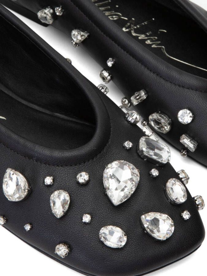 3.1 Phillip Lim ID crystal-embellished ballerina shoes Black