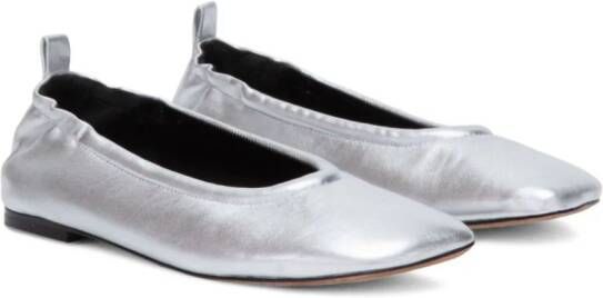 3.1 Phillip Lim ID metallic-finish ballerina shoes Silver