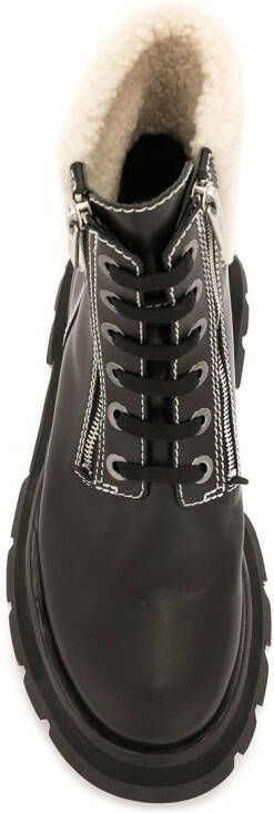 3.1 Phillip Lim Kate shearling-trimmed ankle boots Black