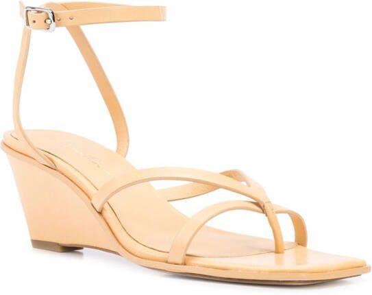 3.1 Phillip Lim strap-detail wedge-heel sandals Neutrals