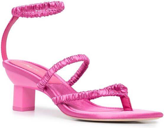 3.1 Phillip Lim Verona 60mm strappy satin sandals Pink