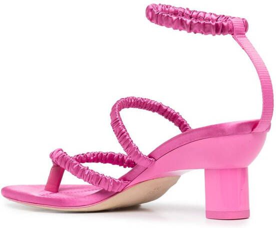 3.1 Phillip Lim Verona 60mm strappy satin sandals Pink