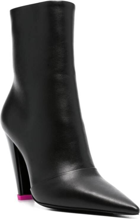 3juin 100mm leather ankle boots Black