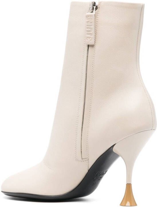 3juin 100mm leather ankle boots Neutrals