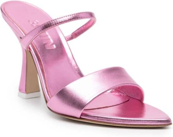 3juin 100mm metallic leather sandals Pink