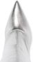 3juin 100mm pointed-toe leather boots Silver - Thumbnail 4