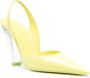 3juin 105mm leather pumps Yellow - Thumbnail 2