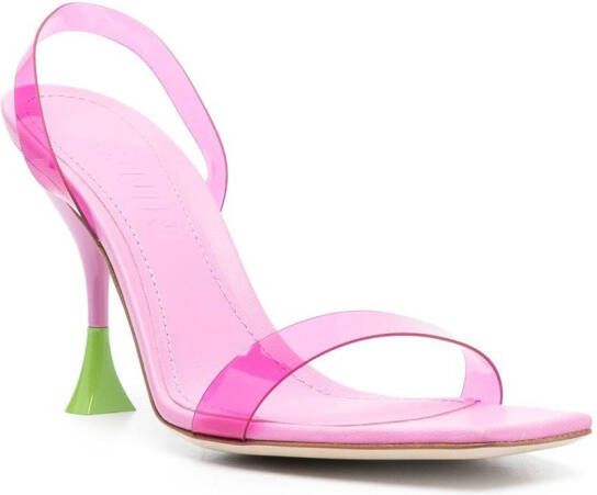 3juin 110mm leather open-toe sandals Pink