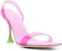 3juin 110mm leather open-toe sandals Pink - Thumbnail 2
