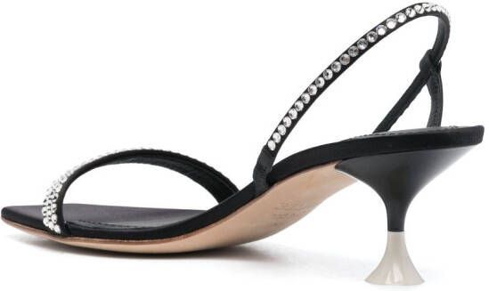 3juin 65mm crystal-embellished sandals Black