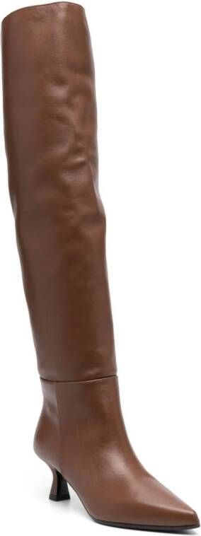 3juin 65mm knee-length leather boots Brown