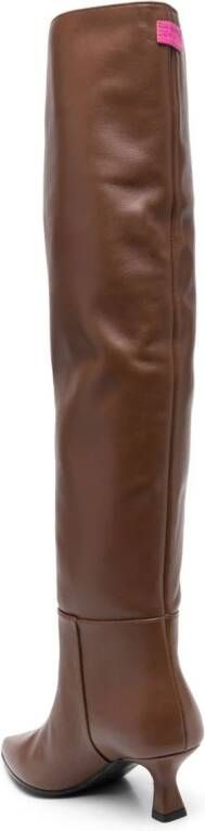 3juin 65mm knee-length leather boots Brown