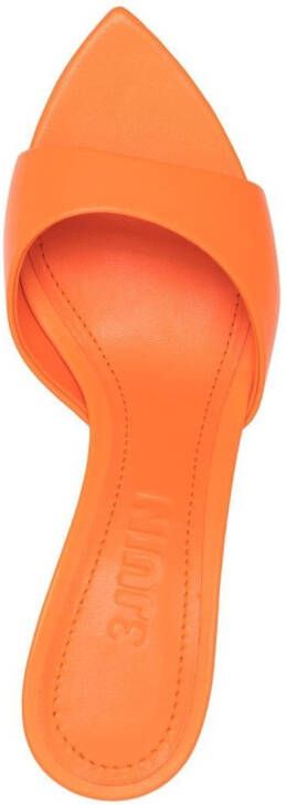 3juin 65mm leather open-toe mules Orange