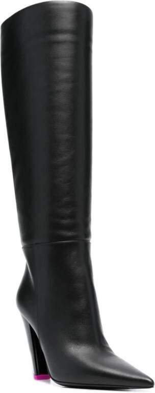 3juin Alexa 115mm leather boots Black
