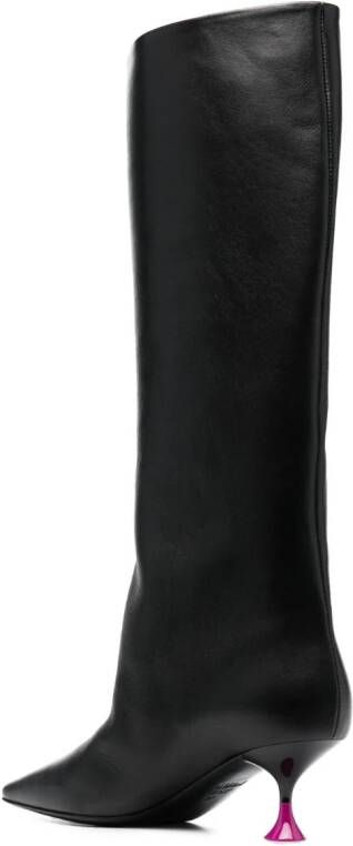 3juin Anita 60mm leather boots Black