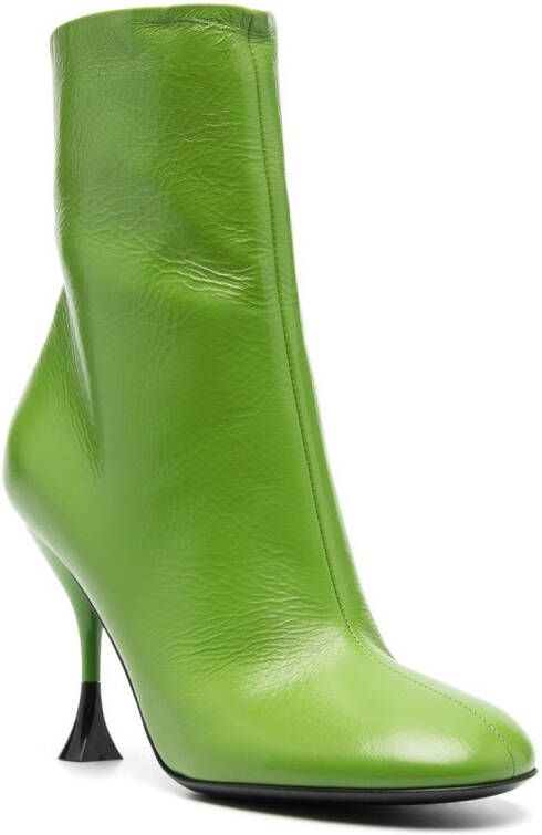 3juin ankle-length side-zip 100mm boots Green