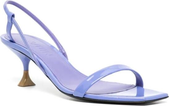 3juin Capri 50mm slingback patent-leather sandals Purple