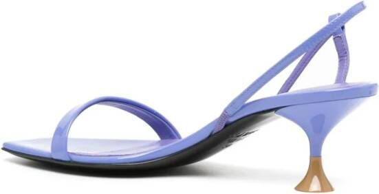 3juin Capri 50mm slingback patent-leather sandals Purple