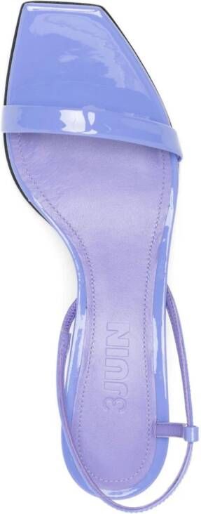 3juin Capri 50mm slingback patent-leather sandals Purple