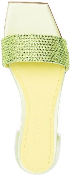 3juin crystal-embellished 20mm sandals Green