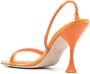 3juin crystal-embellished leather sandals Orange - Thumbnail 3