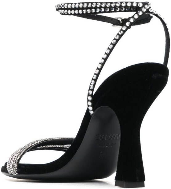 3juin crystal-embellished sandals Black