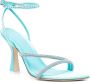 3juin crystal-embellished strappy leather sandals Blue - Thumbnail 2