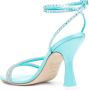 3juin crystal-embellished strappy leather sandals Blue - Thumbnail 3