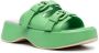 3juin double-buckle leather sandals Green - Thumbnail 2