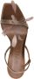 3juin Elettra 100mm feather-detail leather sandals Brown - Thumbnail 4