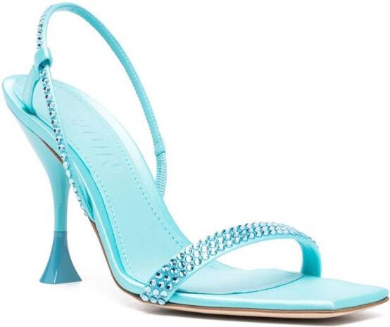 3juin Eloise crystal-embellishment sandals Blue